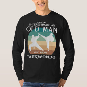 Mastering Humour and Taekwondo: Old Man Unleashes T-Shirt