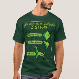 Mastering Origami in 3 Steps Paper Origami Gift  T-Shirt