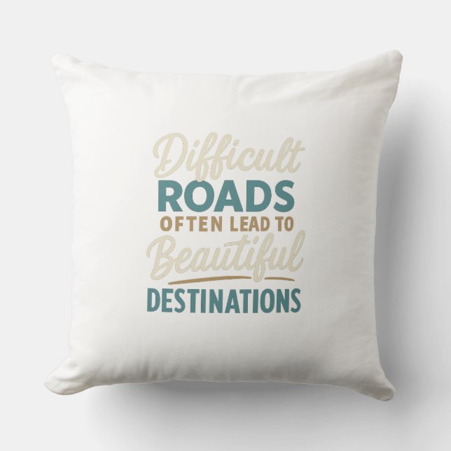 Masterpiece in Progress – Motivation Quote Cushion (Front)