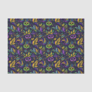 Masterpiece Mardi Gras Masks pattern Tissue Paper