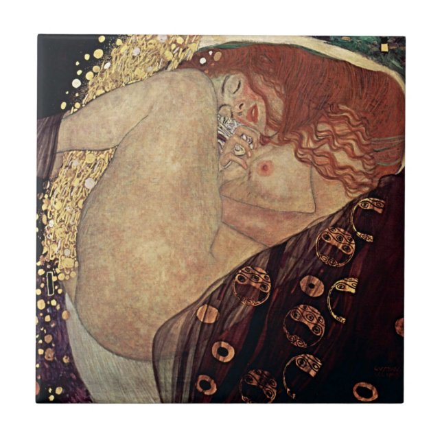  Masterpiece of Elegance - Gustav Klimt's Danae Tile (Front)