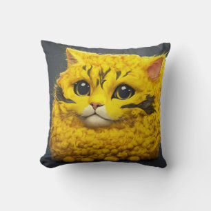 "Masterpiece of the Yellow Blob-Like Cat - Cushion
