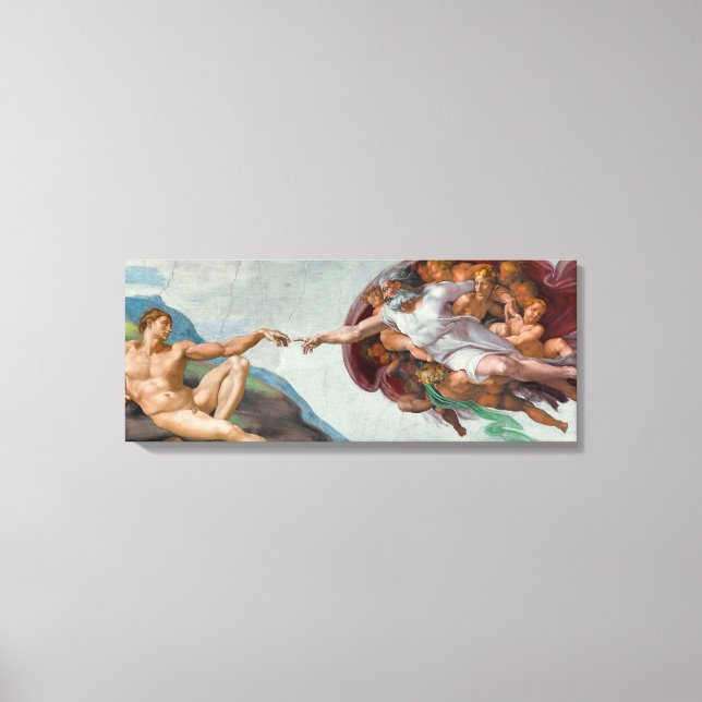 Masterpiece on Canvas - "The Creation of Adam" Print (Front)
