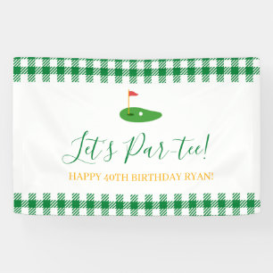 Masters Birthday Golf Theme for Older Adult 40th Banner