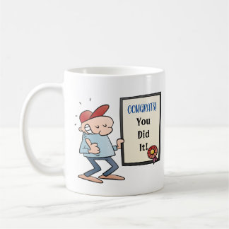 Master's Degree Cute Cartoon Diploma Name Year Coffee Mug
