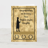 Masters Degree for Daughter in Gold Colours
