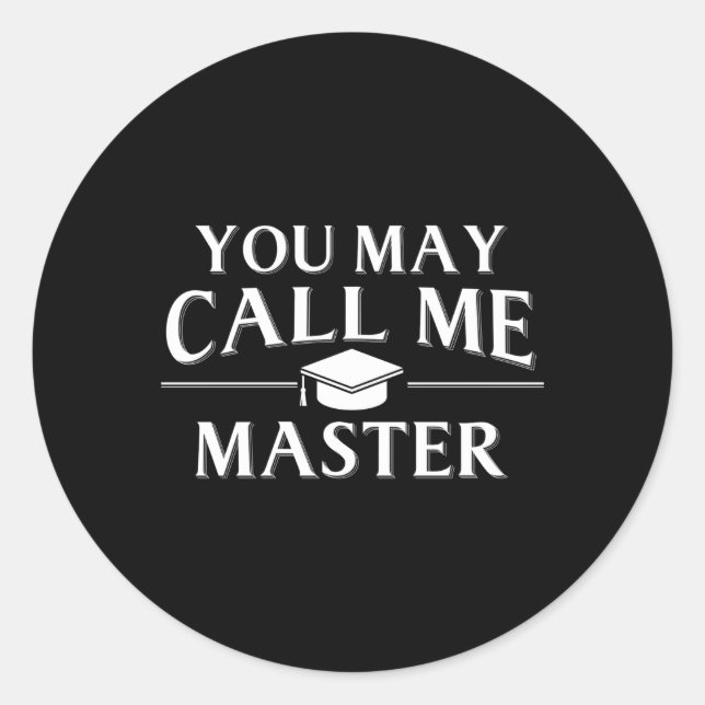 Masters Degree For Mba Education Classic Round Sticker (Front)