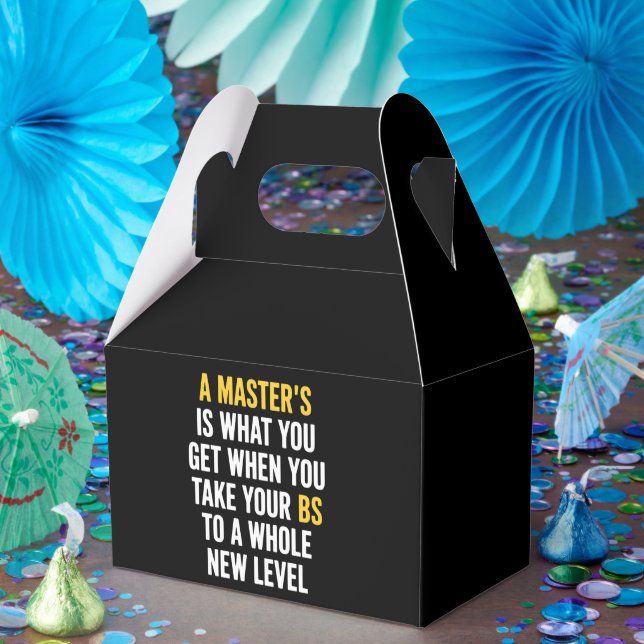 Masters Degree Graduation Funny Humour Quotes  Favour Box (Party)