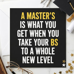 Masters Degree Graduation Funny Humour Quotes  Invitation