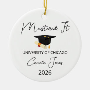 Masters Degree Graduation Gift for Her, Masters De Ceramic Tree Decoration