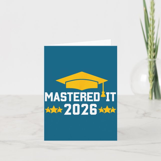Masters Degree Graduation Mastered It Card (Front)