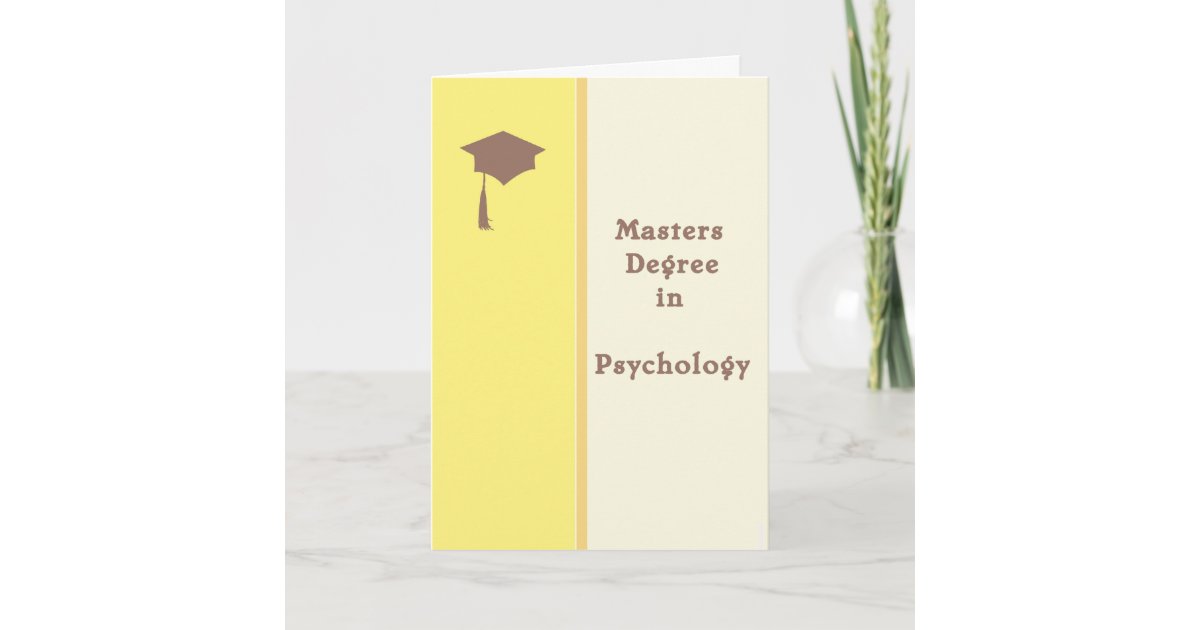 Masters Degree in Psychology Greeting Card Zazzle.co.uk