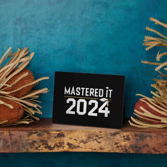 Master's Degree Mastered It 2024 Masters Degree  Plaque (Side)