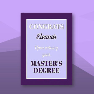 Master's Degree! Personalised graduation  Card