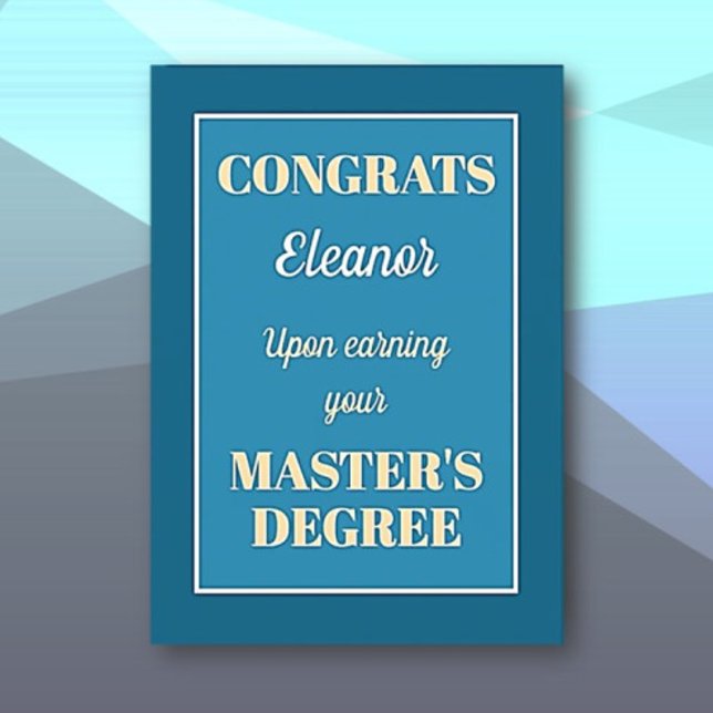 Master's Degree! Personalised graduation  Card (Creator Uploaded)