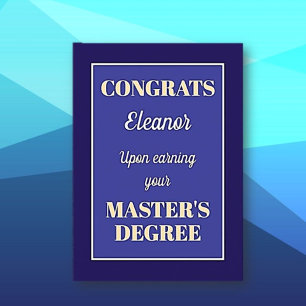 Master's Degree! Personalised graduation  Card