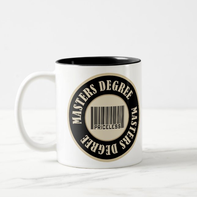 Masters Degree Priceless Two-Tone Coffee Mug (Left)