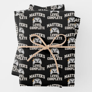 Master's Gamer Graduate Class of 2026 Graduation Wrapping Paper Sheet