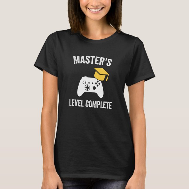 Master's Gamer Graduate Graduation T-Shirt (Front)