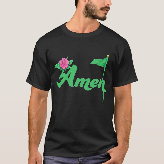 MASTERS GOLF AMEN FLAG  T-Shirt (Front)