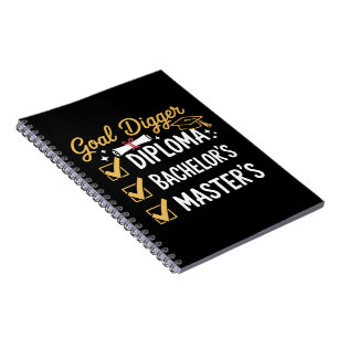 Masters Graduation Goal Digger Mastered It Class Notebook