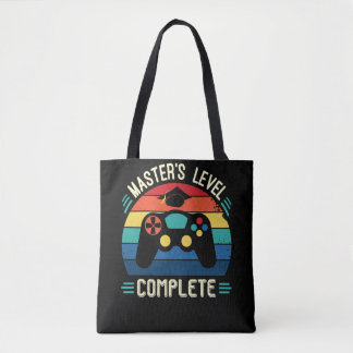 Master's Level Complete, Graduation GIft, Masters  Tote Bag