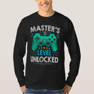 Master's Level Unlocked Gamer  First Day Of School T-Shirt
