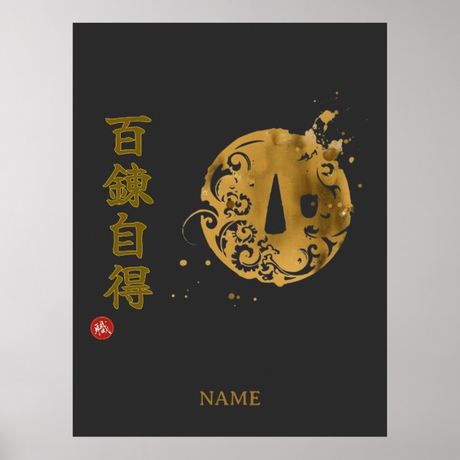 Mastery (Hyakuren Jitoku) Kanji Poster (Front)
