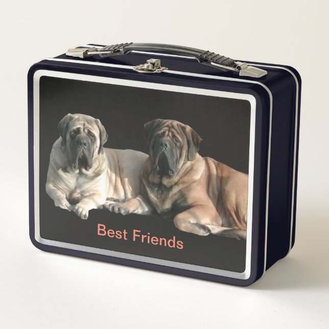 Mastiff Best Friends Metal Brotcan Metal Lunch Box (Front)