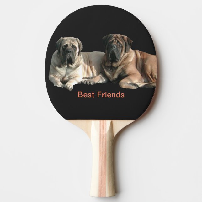 Mastiff best friends ping pong paddle (Front)