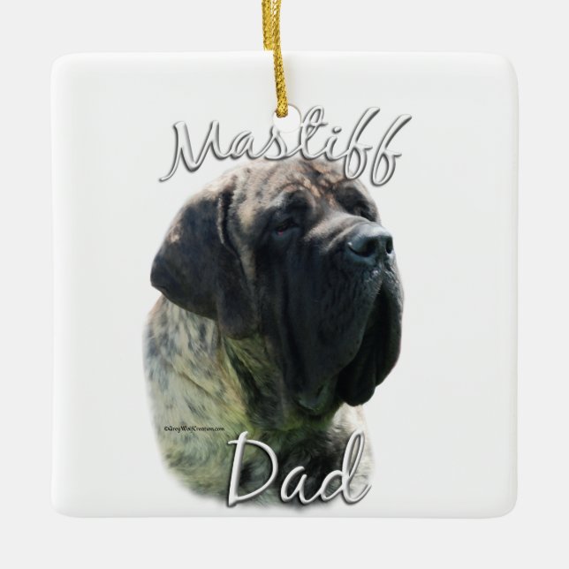 Mastiff (brindle) Dad 2 Ceramic Ornament (Front)