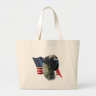 Mastiff (brindle) Flag Large Tote Bag