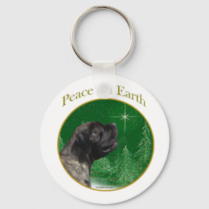 Mastiff (brindle) Peace Key Ring