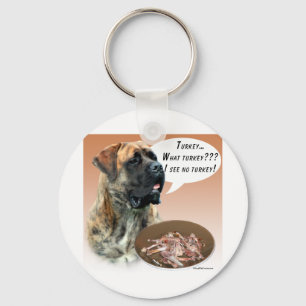 Mastiff (brindle) Turkey Key Ring