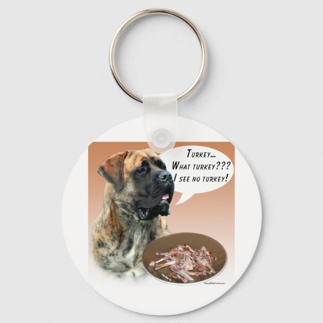 Mastiff (brindle) Turkey Key Ring (Front)