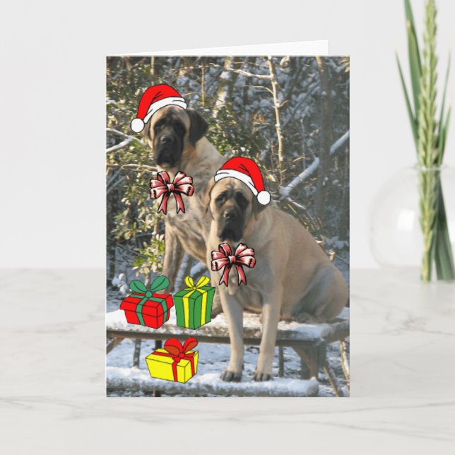 Mastiff Christmas Card (Front)