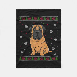 Mastiff Christmas Sweater Xmas Pet Animal Dog Love Fleece Blanket