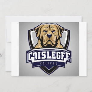 Mastiff Dog: College Logo Invitation