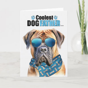 Mastiff Dog Coolest Dad Father's Day Holiday Card