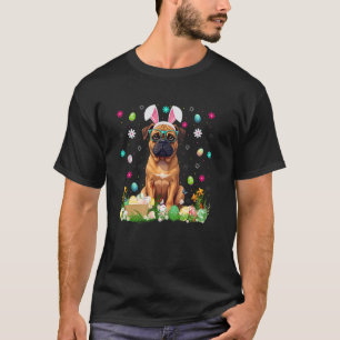 Mastiff Dog Easter Egg Hunt Bunny Ear Mastiff East T-Shirt