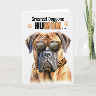 Mastiff Dog Greatest HuMOM Mother's Day Holiday Card