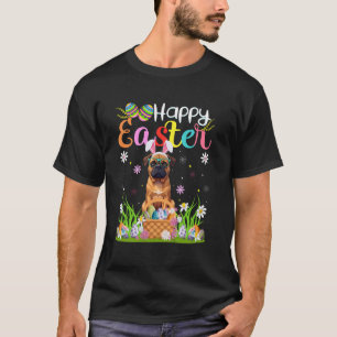 Mastiff Dog Happy Easter Egg Hunt Bunny Ear Easter T-Shirt