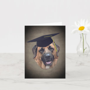 Mastiff Dog In Graduation Cap Note Card