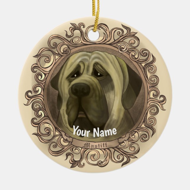Mastiff Dog  ornament (Front)