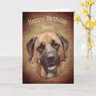 Mastiff Dog Personalised Birthday Card