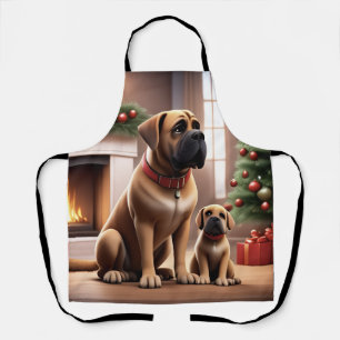Mastiff englische Dogge Christmas  Apron
