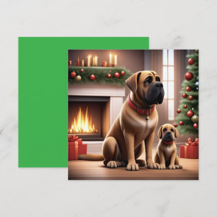 Mastiff englische Dogge Christmas  Invitation