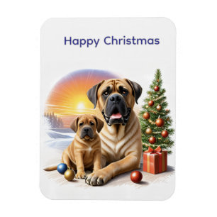 Mastiff englische Doggen Christmas Magnet
