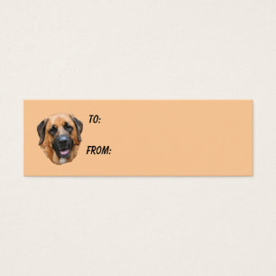 Mastiff Face Dog Photo Gift Tag