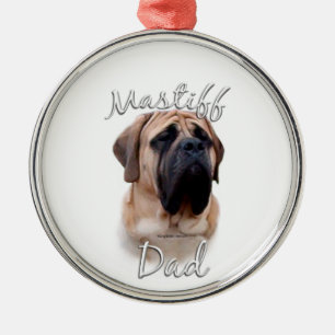 Mastiff (fawn) Dad 2 Metal Tree Decoration